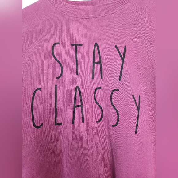 Asos Women's Crewneck Maroon 'Stay Classy' Sweatshirt - Picture 4 of 4